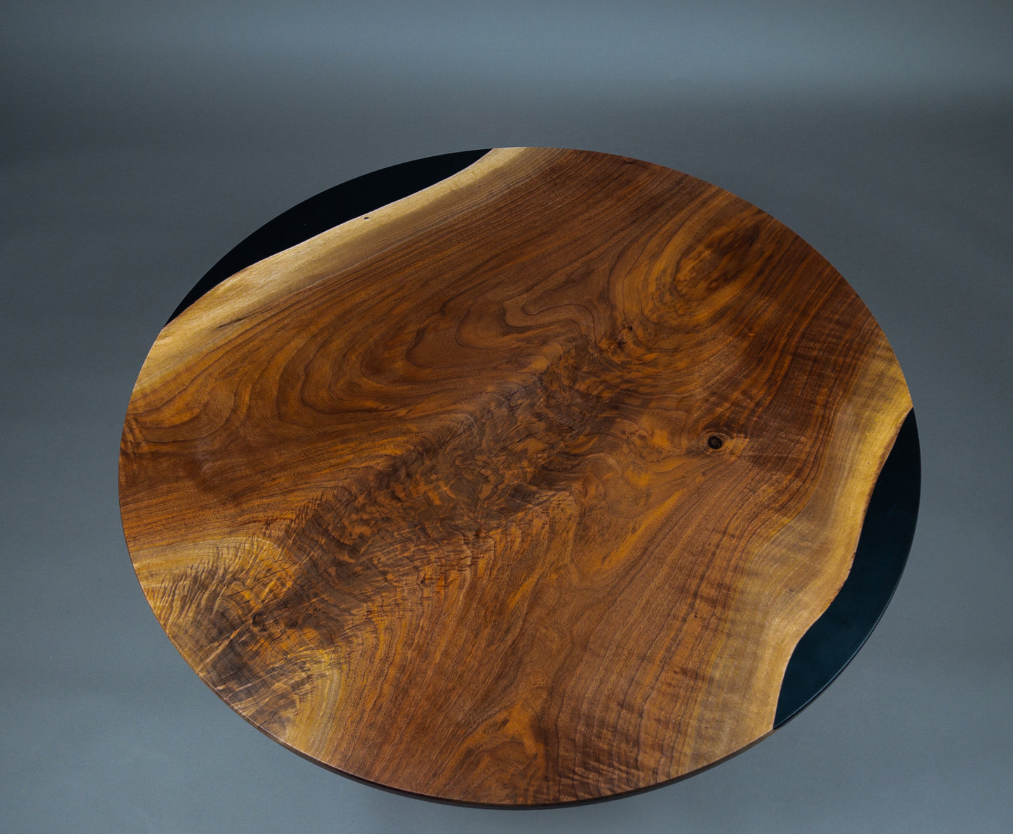 Black walnut and epoxy coffee table