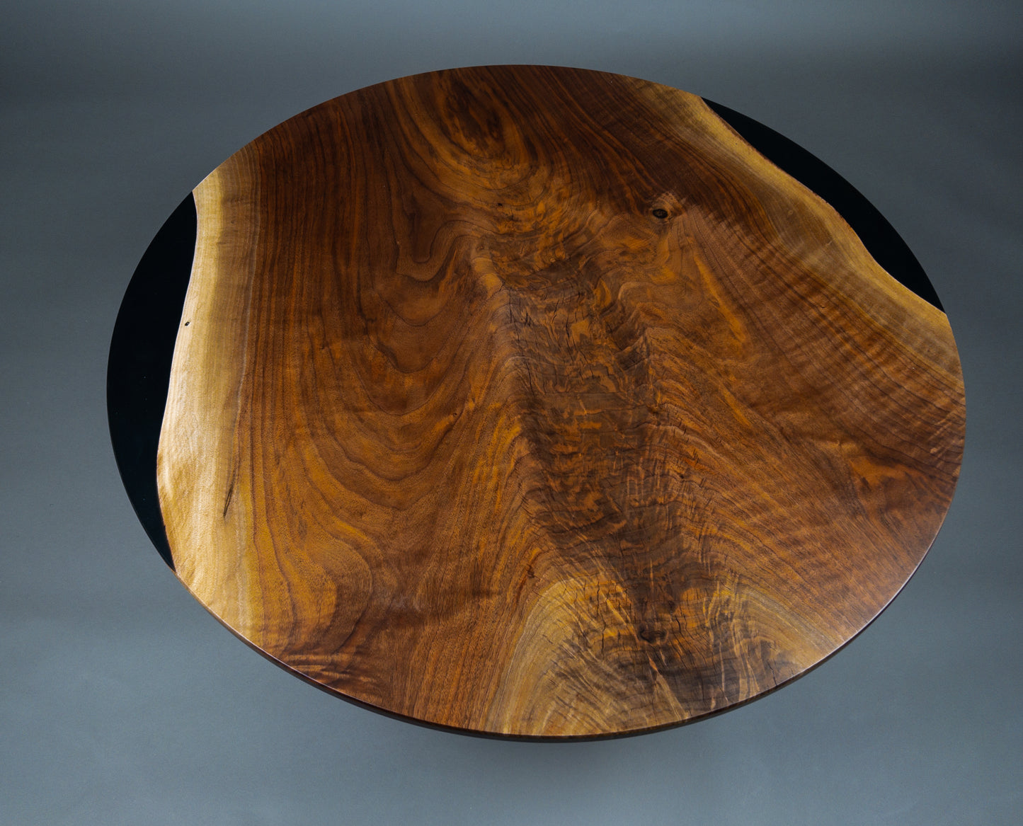 Black walnut and epoxy coffee table